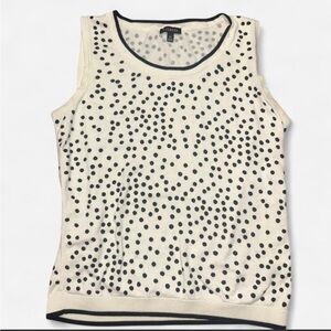 Talbots Black and White Polka Dot Tank Top
